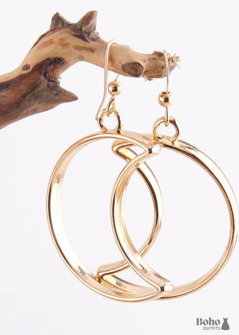 Boho Earrings, RH Dangle Earrings, Heart Loop